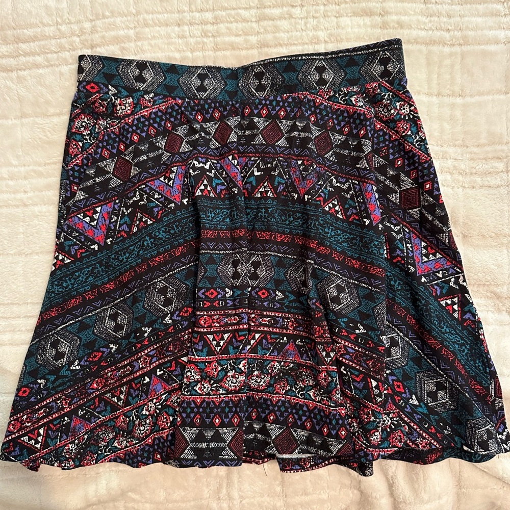 LA Hearts Tribal Pattern Skater Skirt